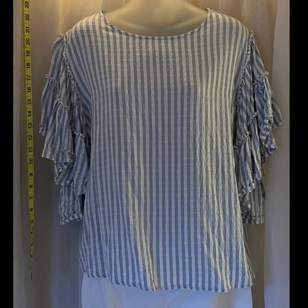 Blue & White Gingham Top